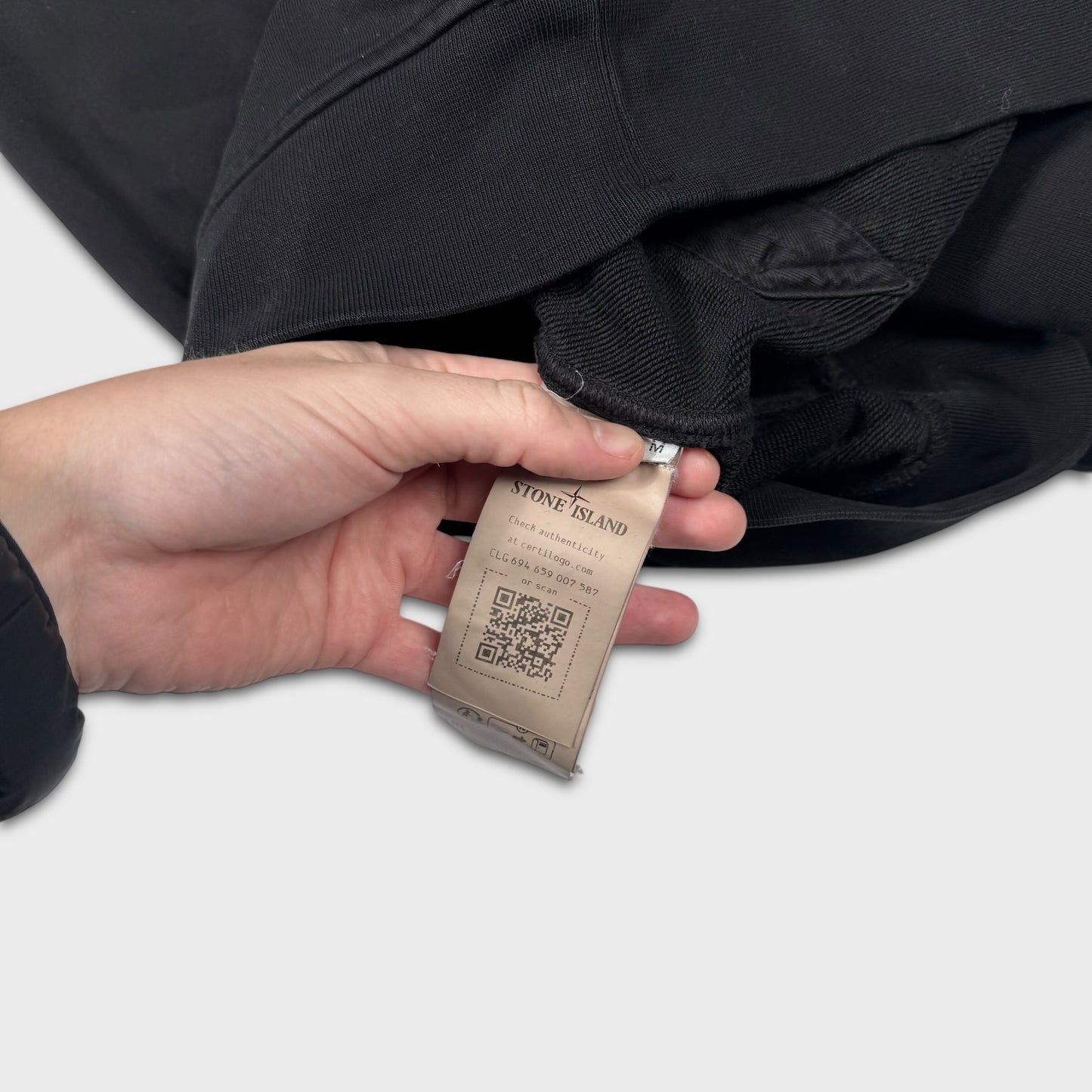 Stone Island Black Pullover Hoodie M