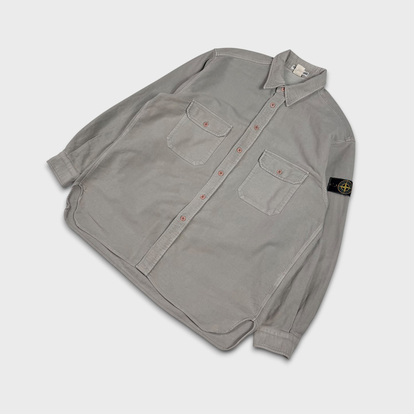 Stone Island 1998 Green Edge Moleskin Overshirt XXL