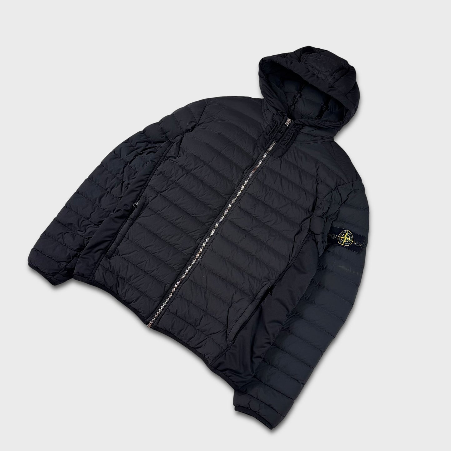 Stone Island Loom Woven Down Chambers Hooded Jacket M