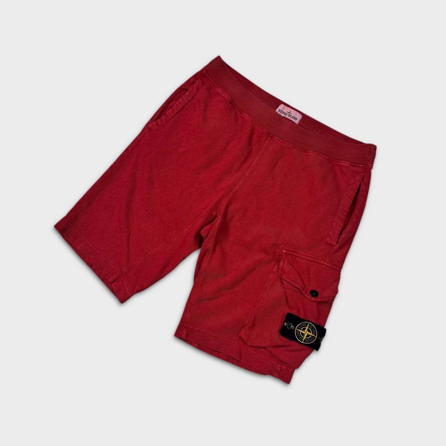Stone Island Red Cotton Shorts M