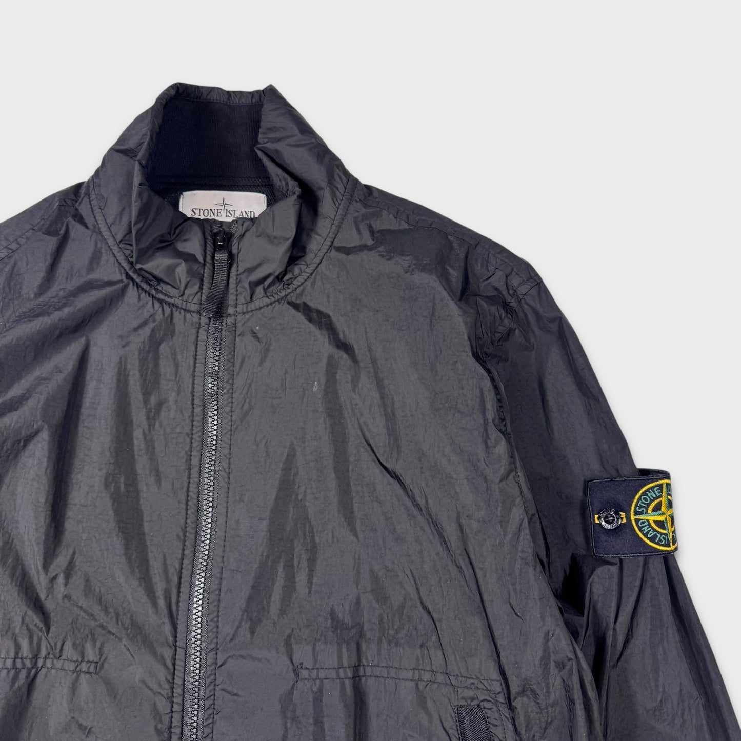 Stone Island Black Crinkle Reps NY Jacket M