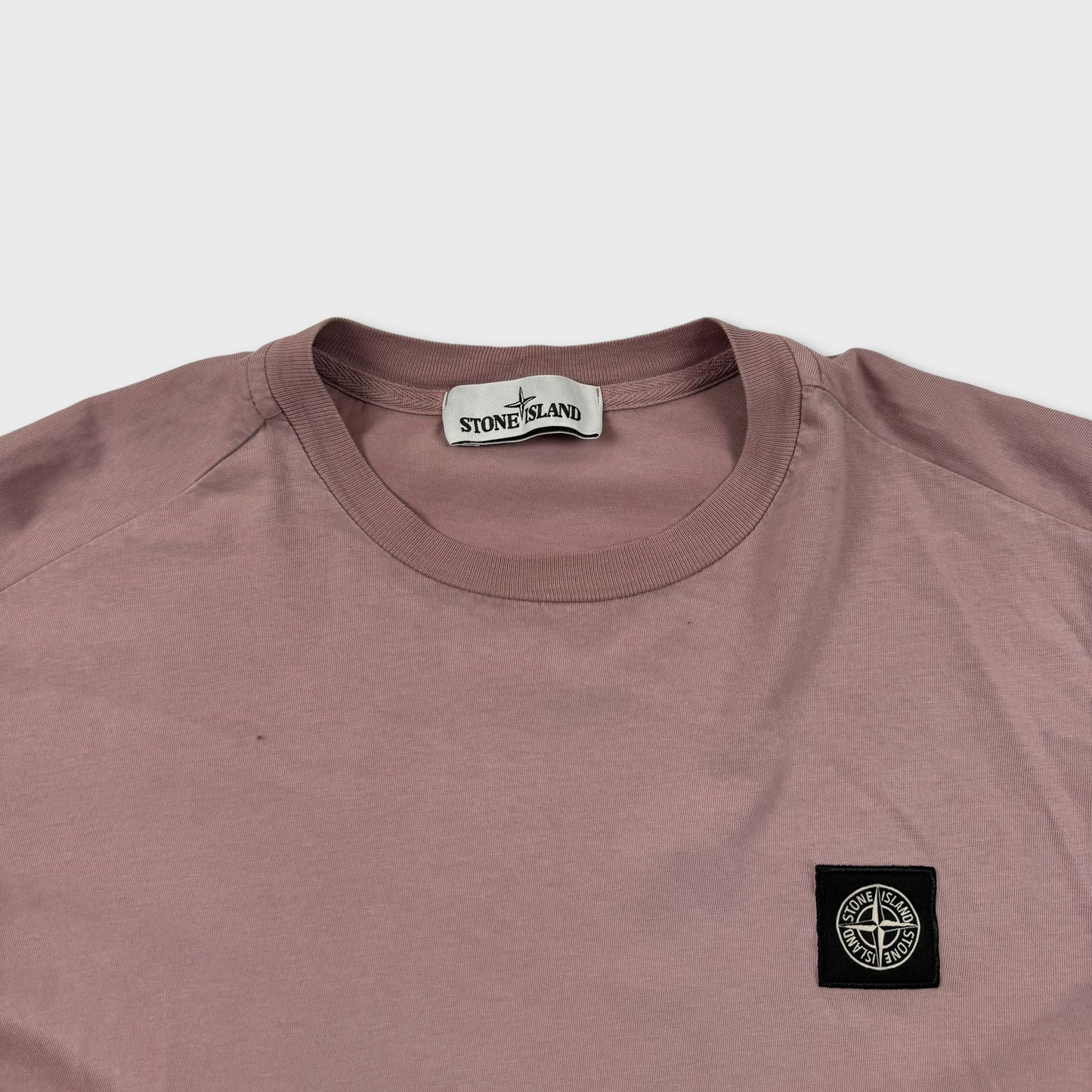 Stone Island Pink Compass Logo T-Shirt M