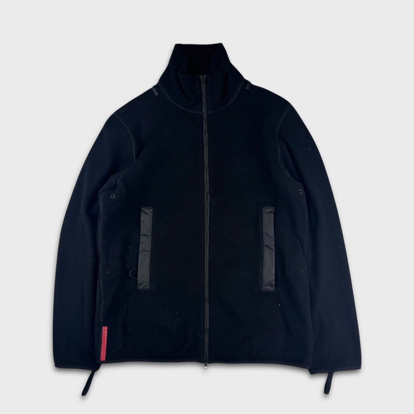 Prada Sport Black Full Zip Fleece Jacket L