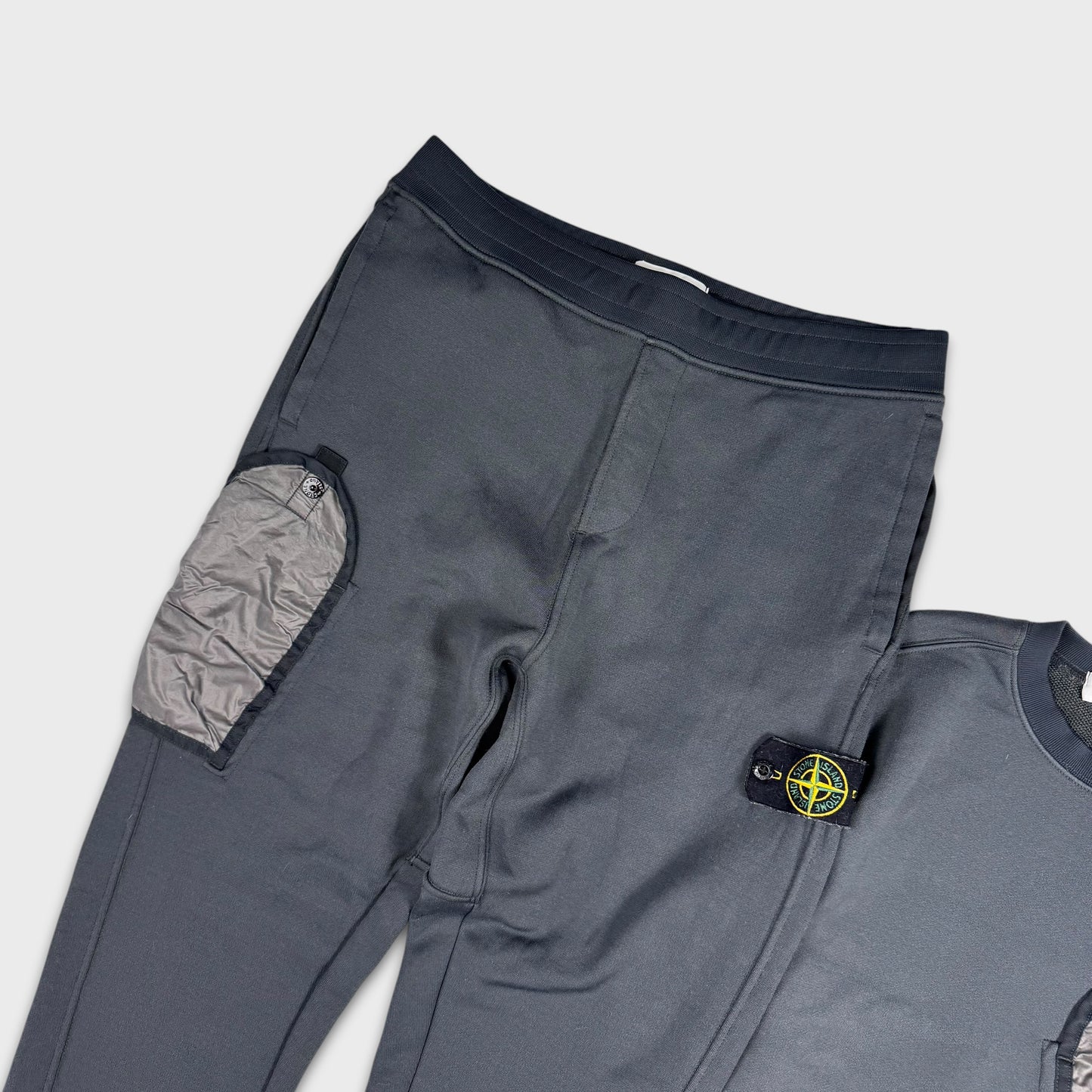 Stone Island Grey Pocket Tracksuit Set S