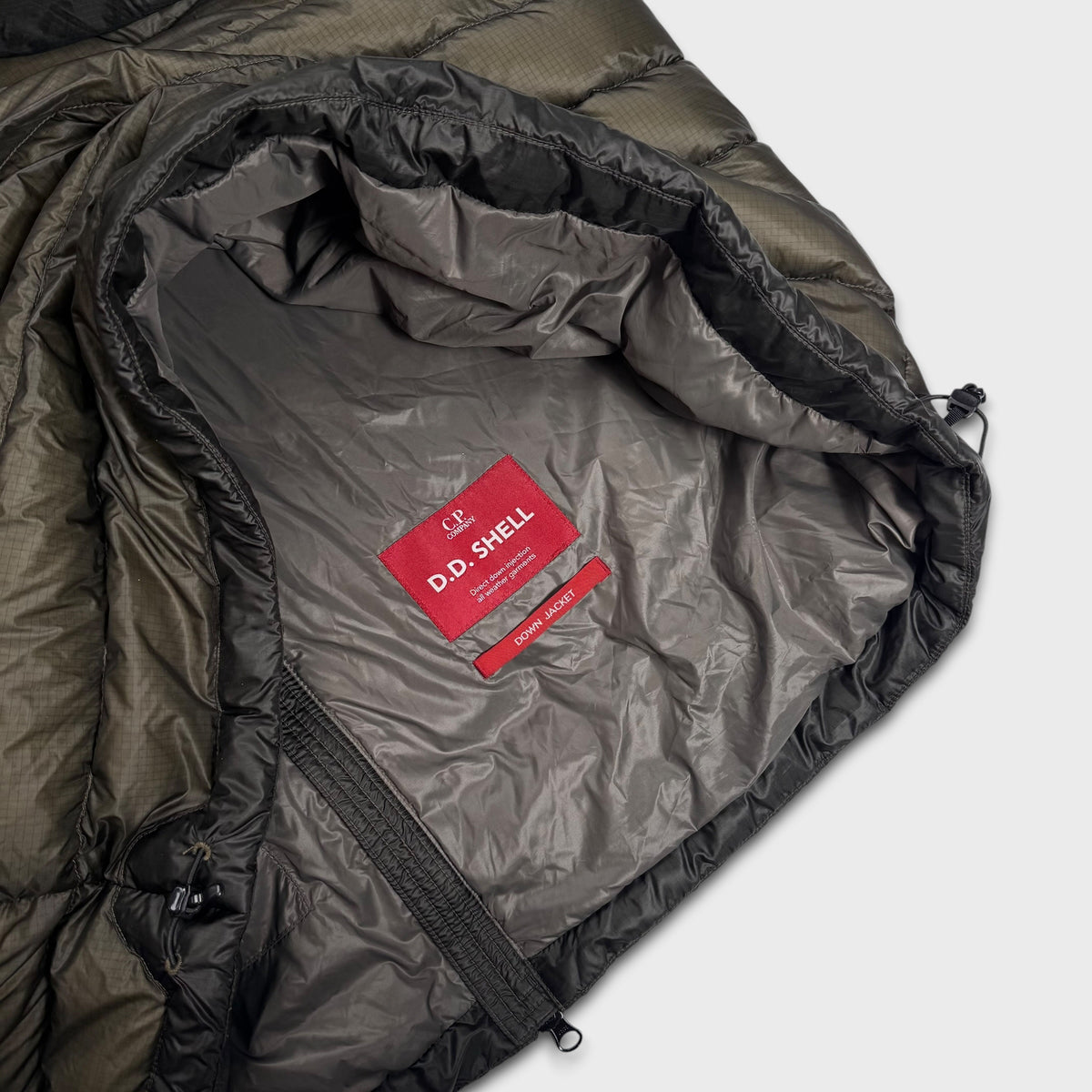 CP Company Khaki DD Shell Puffer Goggle Jacket 3XL