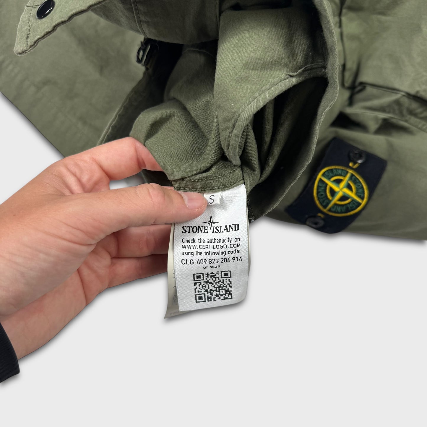 Stone Island Olive Green Cotton Cordura Jacket S
