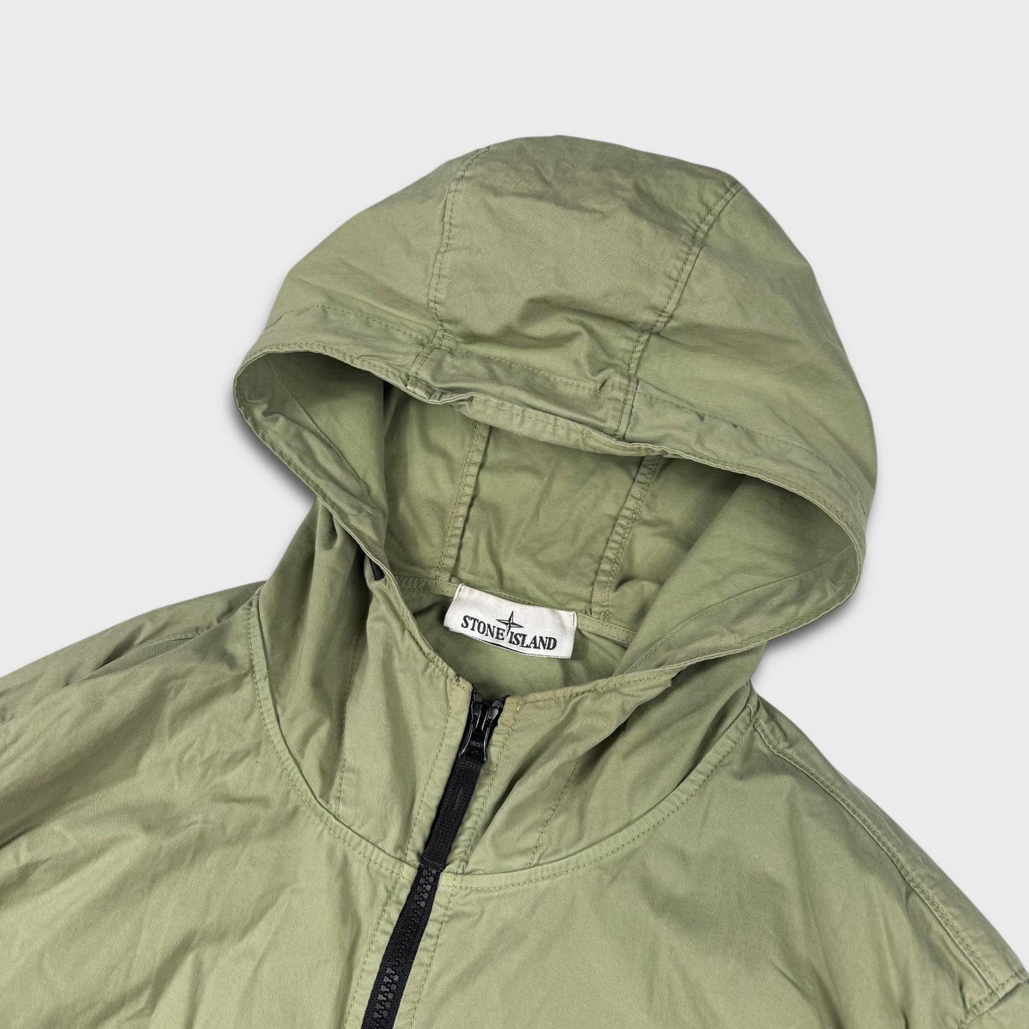 Stone Island Olive Supima Cotton Twill Stretch-TC Jacket XL