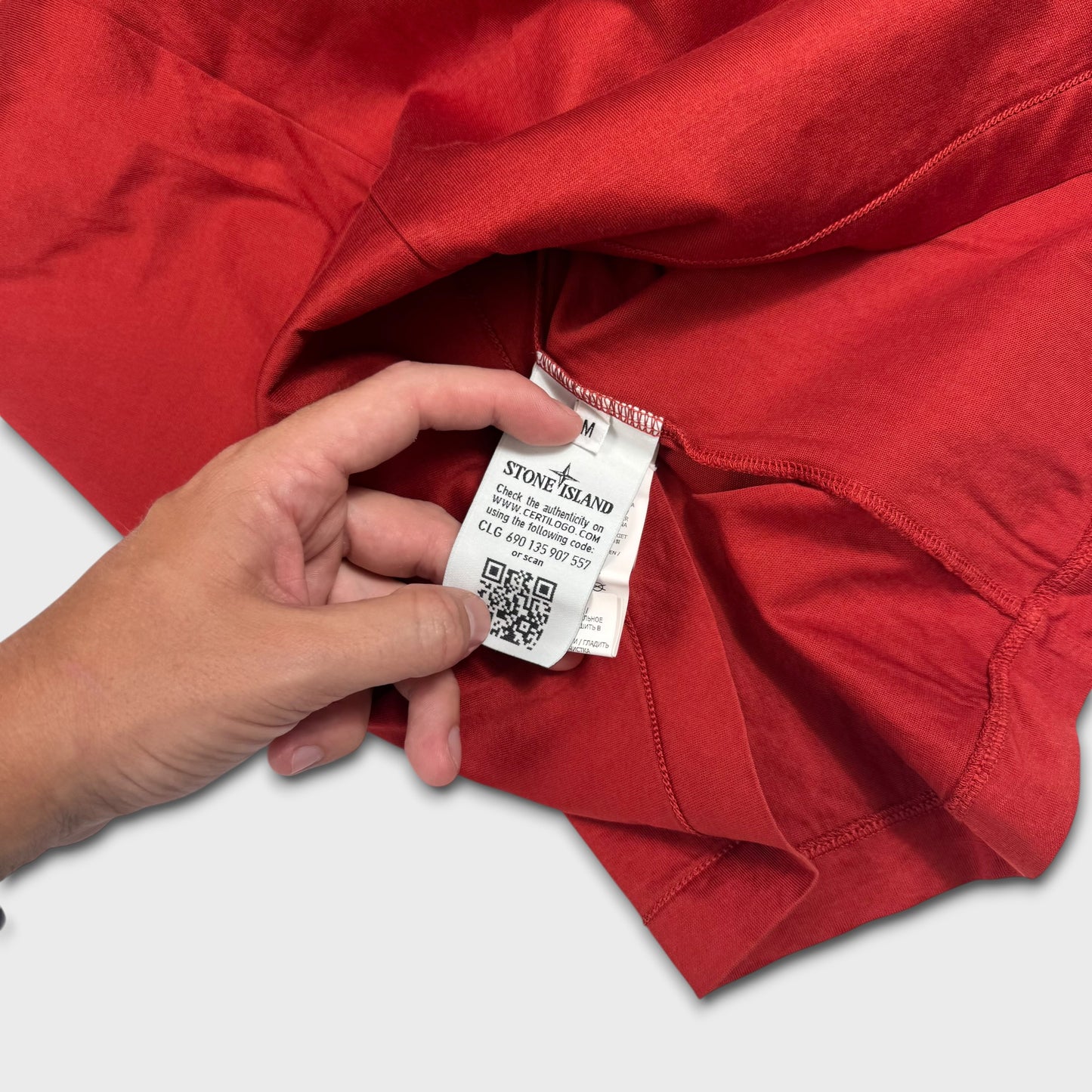 Stone Island Red Compass Logo T-Shirt M