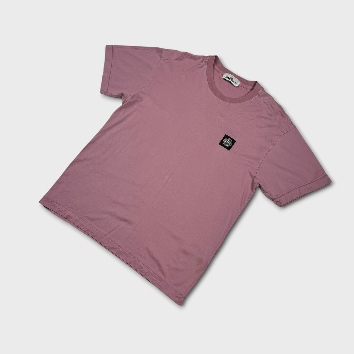 Stone Island Pink Compass Logo T-Shirt M