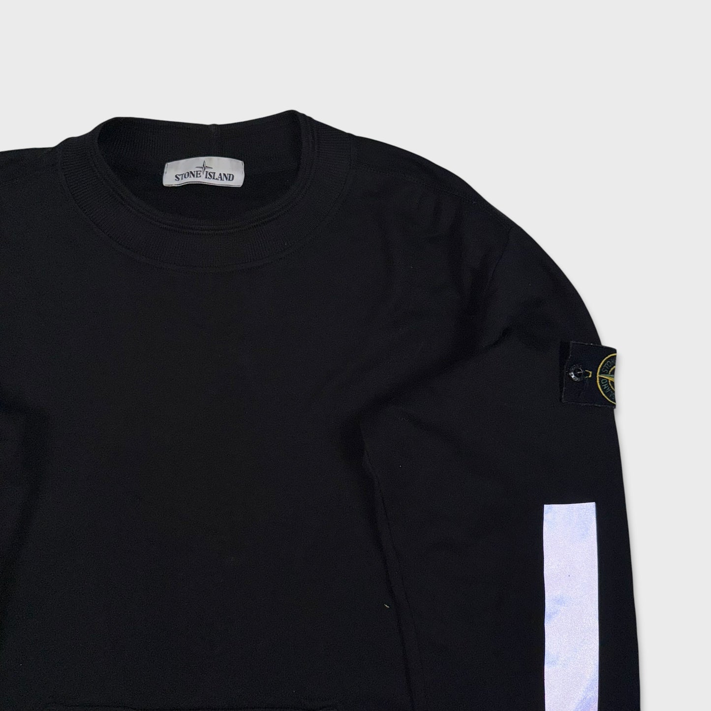 Stone Island Black Reflective Crewneck S