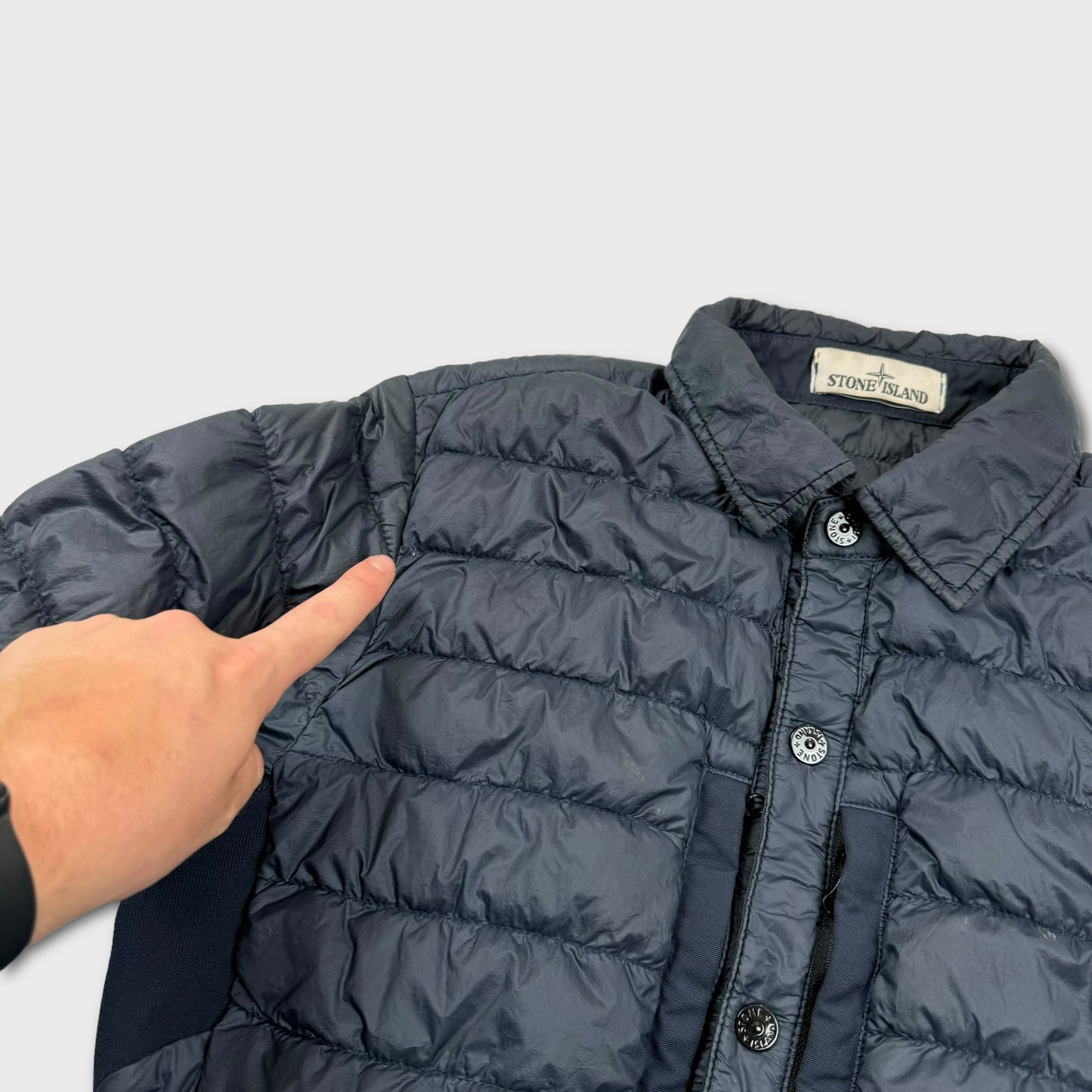 Stone Island Navy Padded Overshirt S