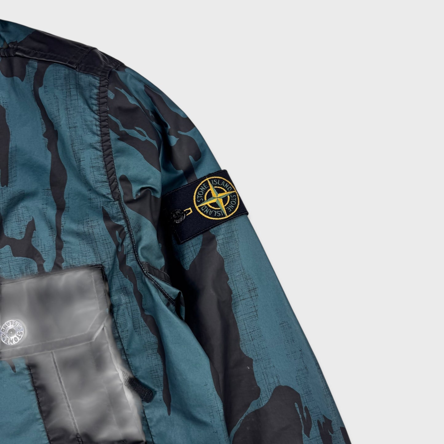 Stone Island Raso Gommato Reverse Colour Process Hooded Jacket M