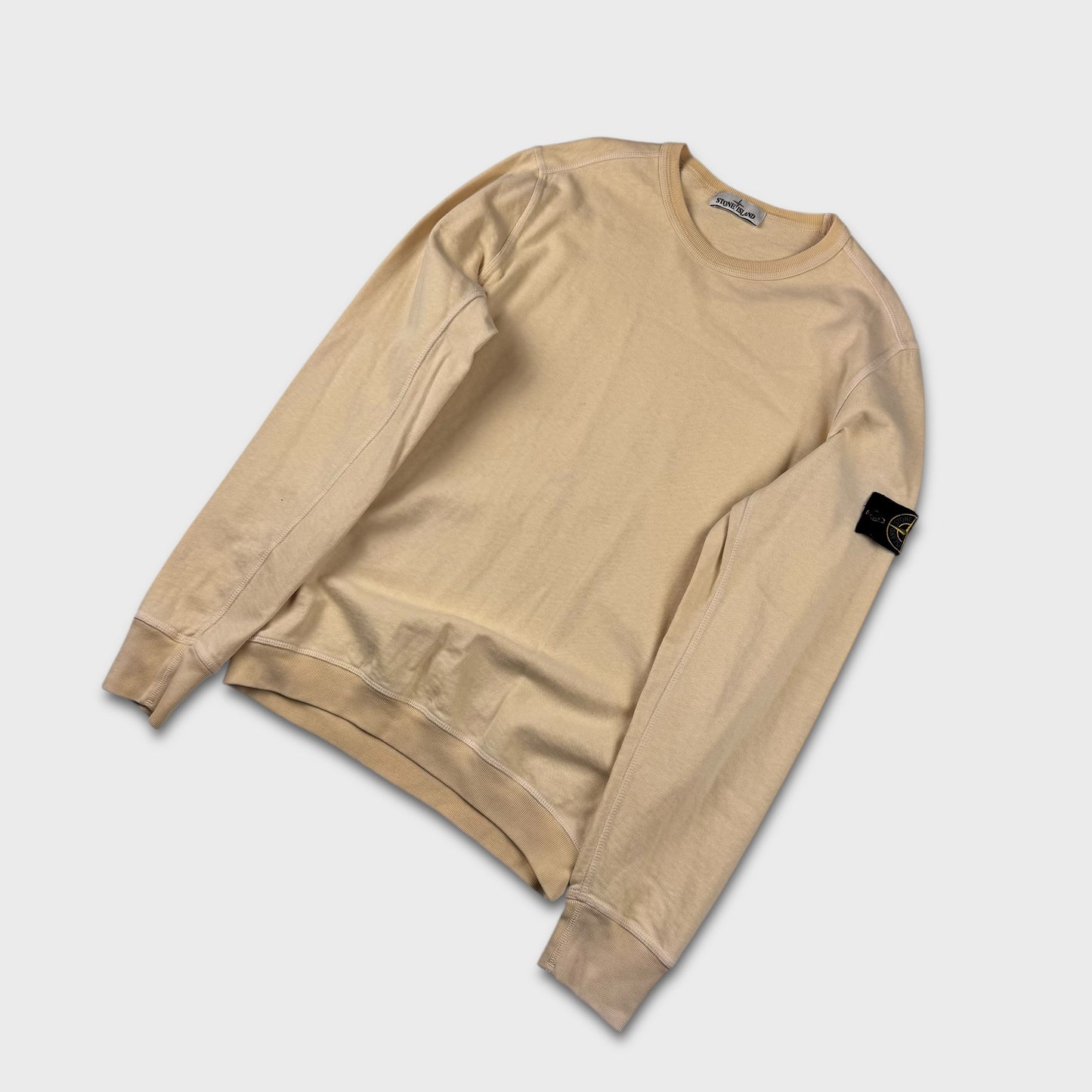 Stone Island Yellow Crewneck Sweatshirt L