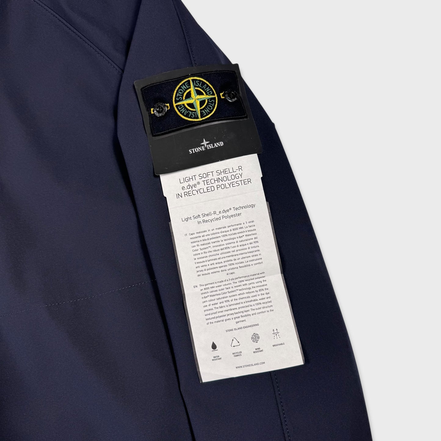 Stone Island Navy E-Dye Soft Shell Jacket BNWT XXL