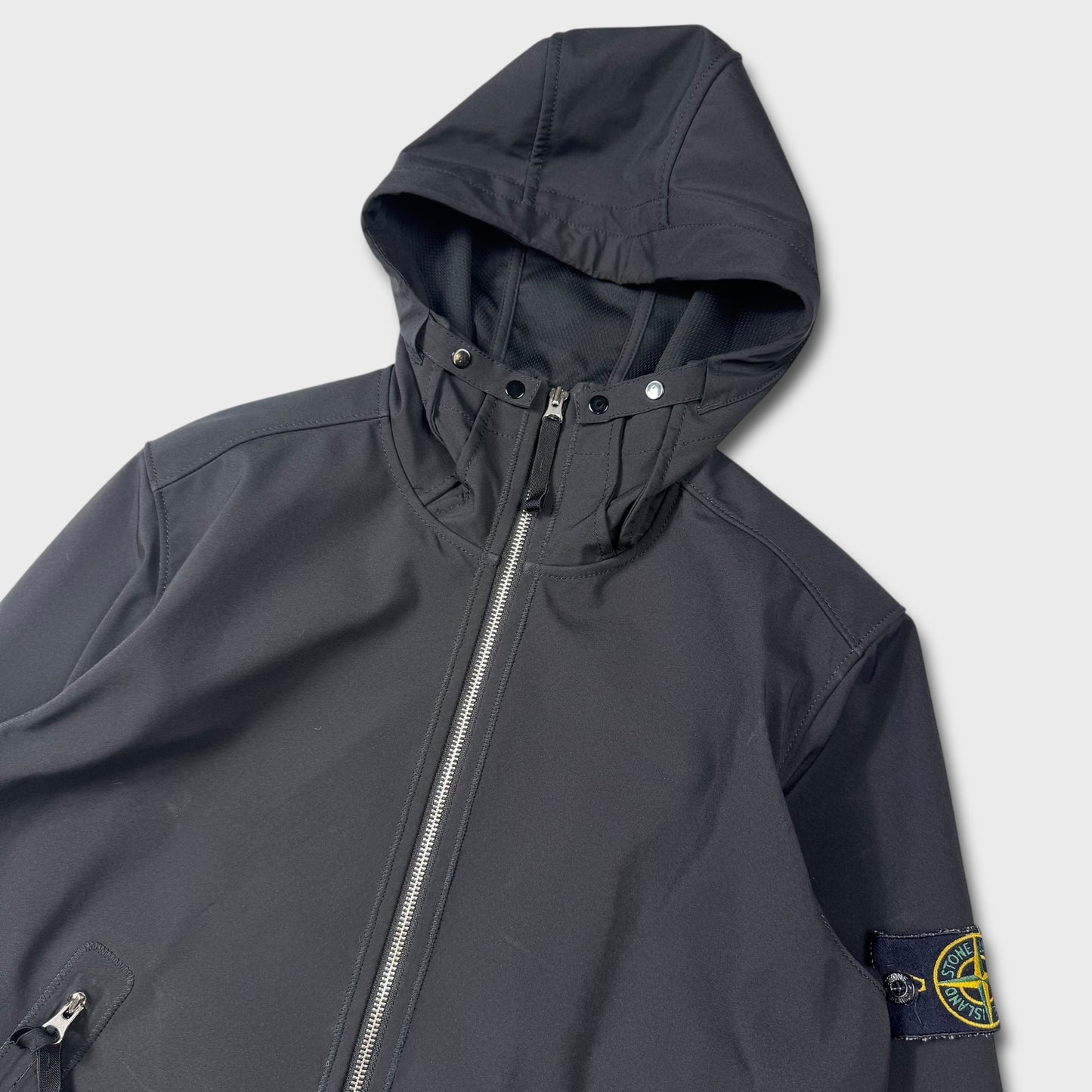 Stone Island Black Soft Shell-R Jacket M