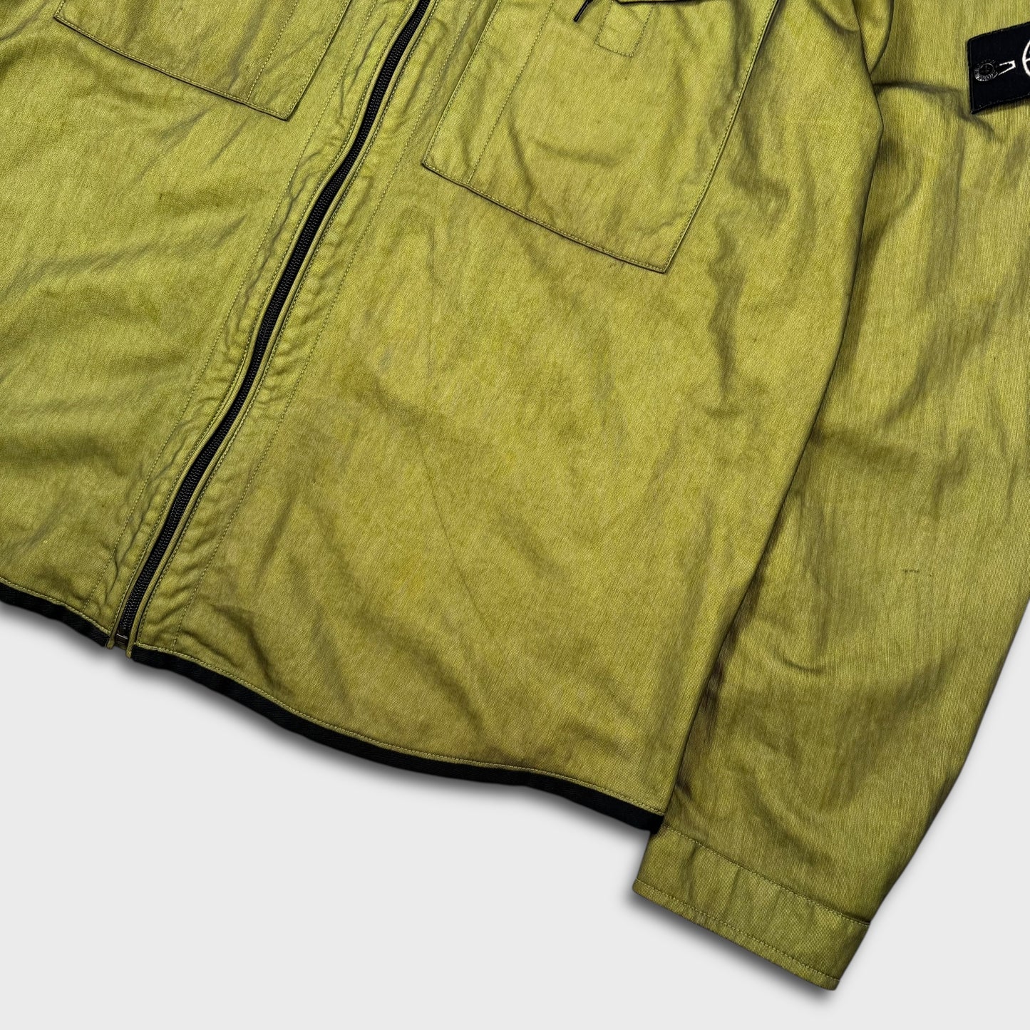 Stone Island Lime Green Tyvek Mesh Special Process Jacket XXL