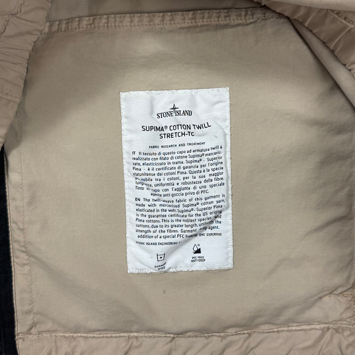 Stone Island Supima Cotton Twill Stretch-TC Jacket M