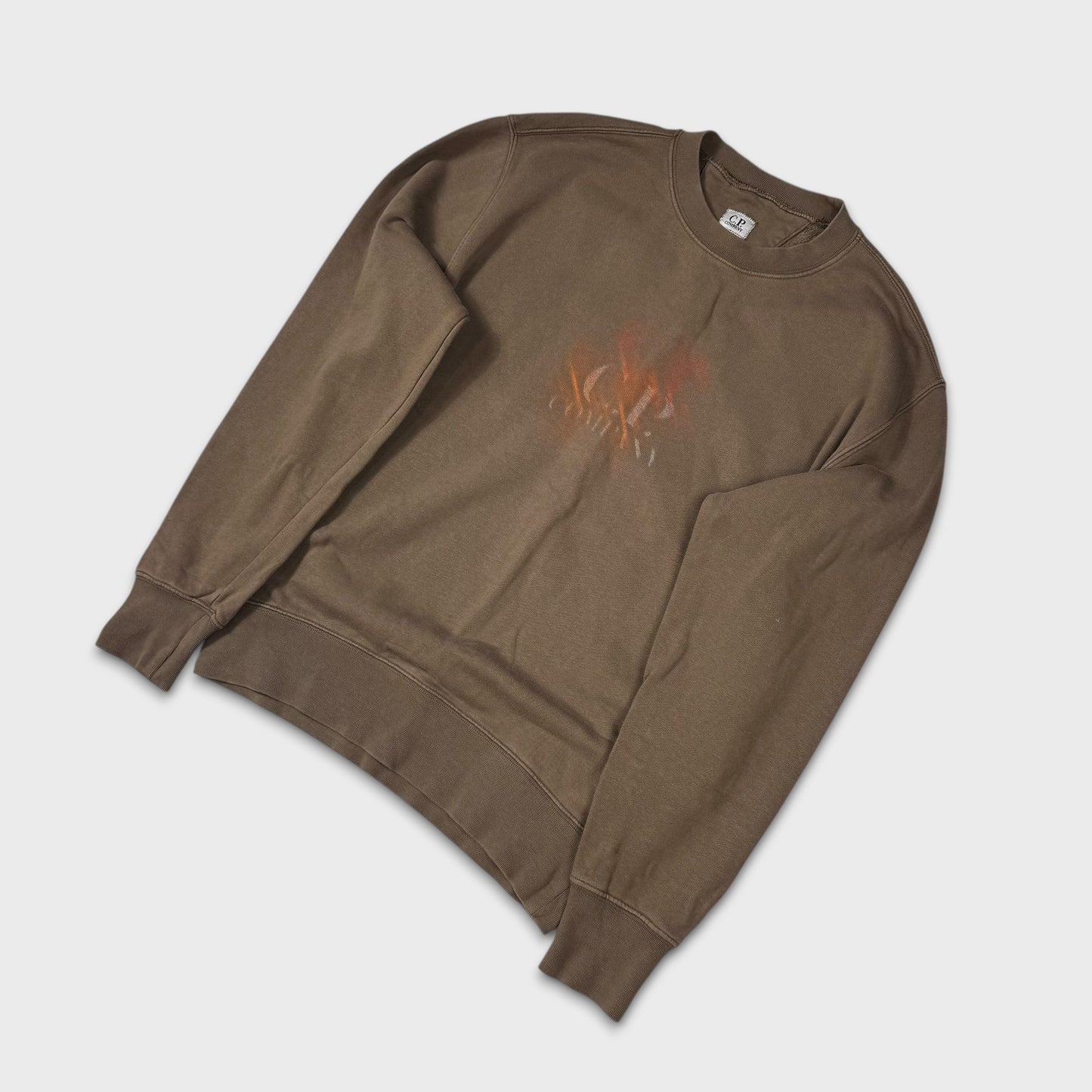 CP Company Olive Motion Logo Crewneck M