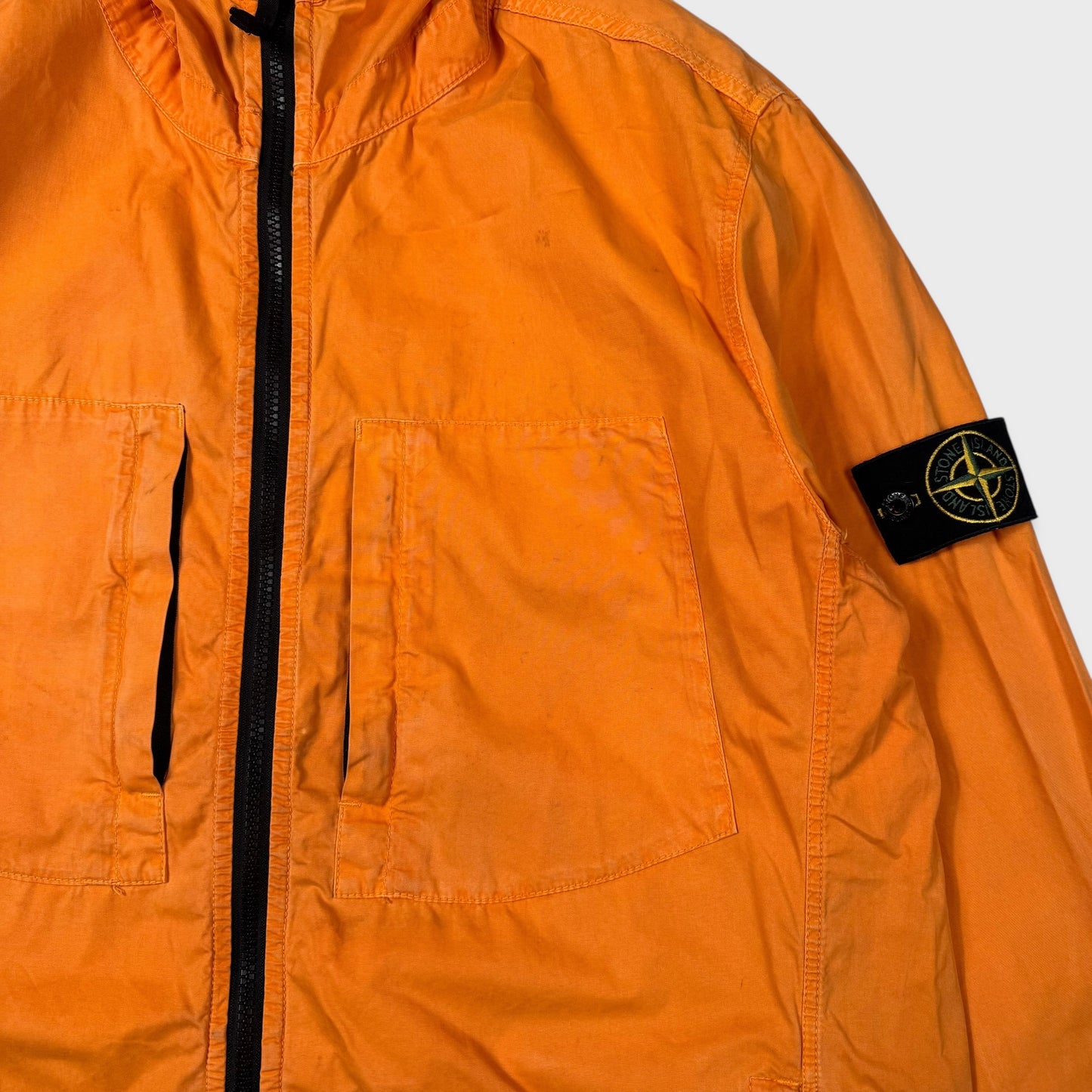 Stone Island Hooded Orange Overshirt Jacket XXL