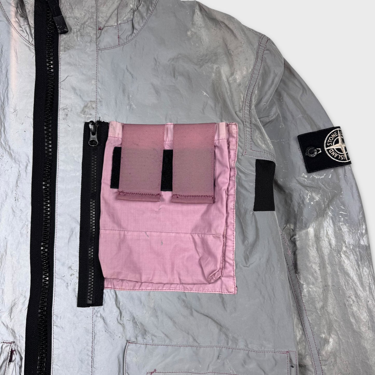Stone Island Pink Plated Reflective Jacket M