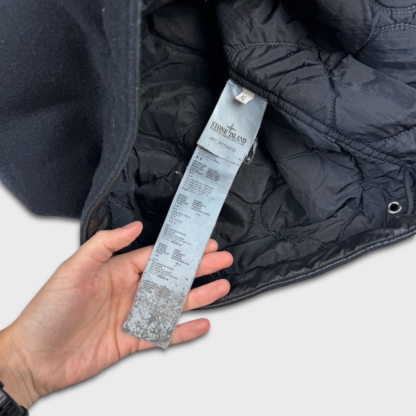 Stone Island Ghost Panno Tinto Mussola Piece XL