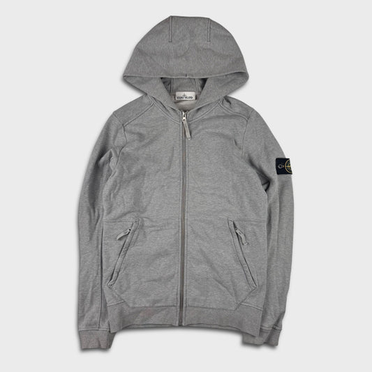 Stone Island Grey Full Zip Hoodie L