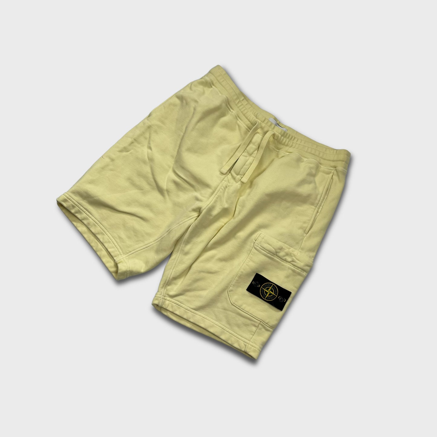 Stone Island Yellow Cotton Shorts XL