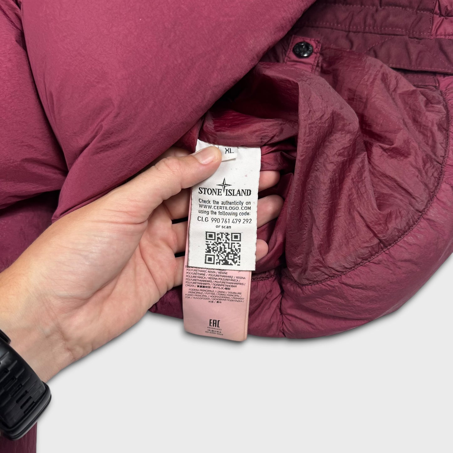 Stone Island Garment Dyed Crinkle Reps Down NY Jacket XL