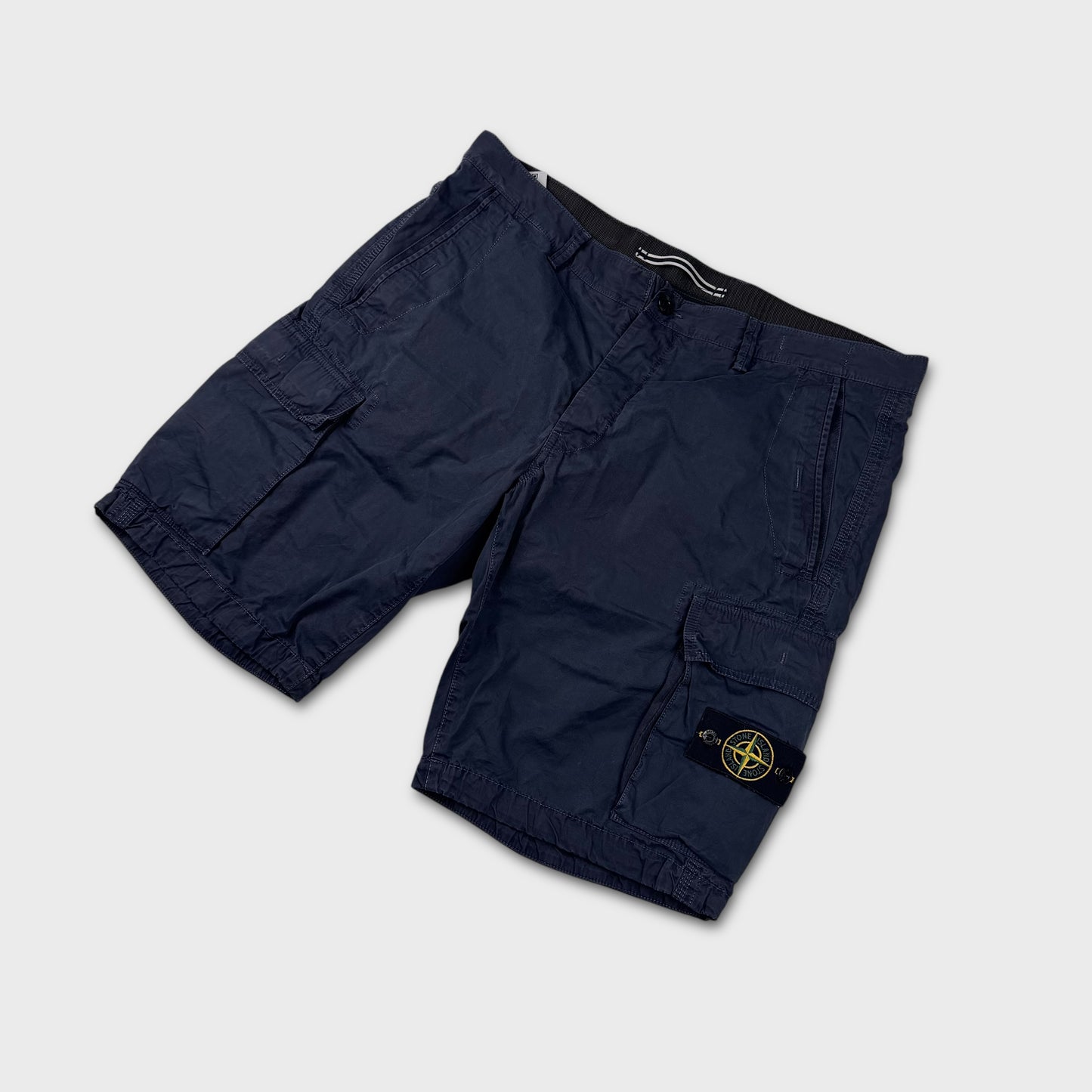 Stone Island Navy Cargo Shorts W38