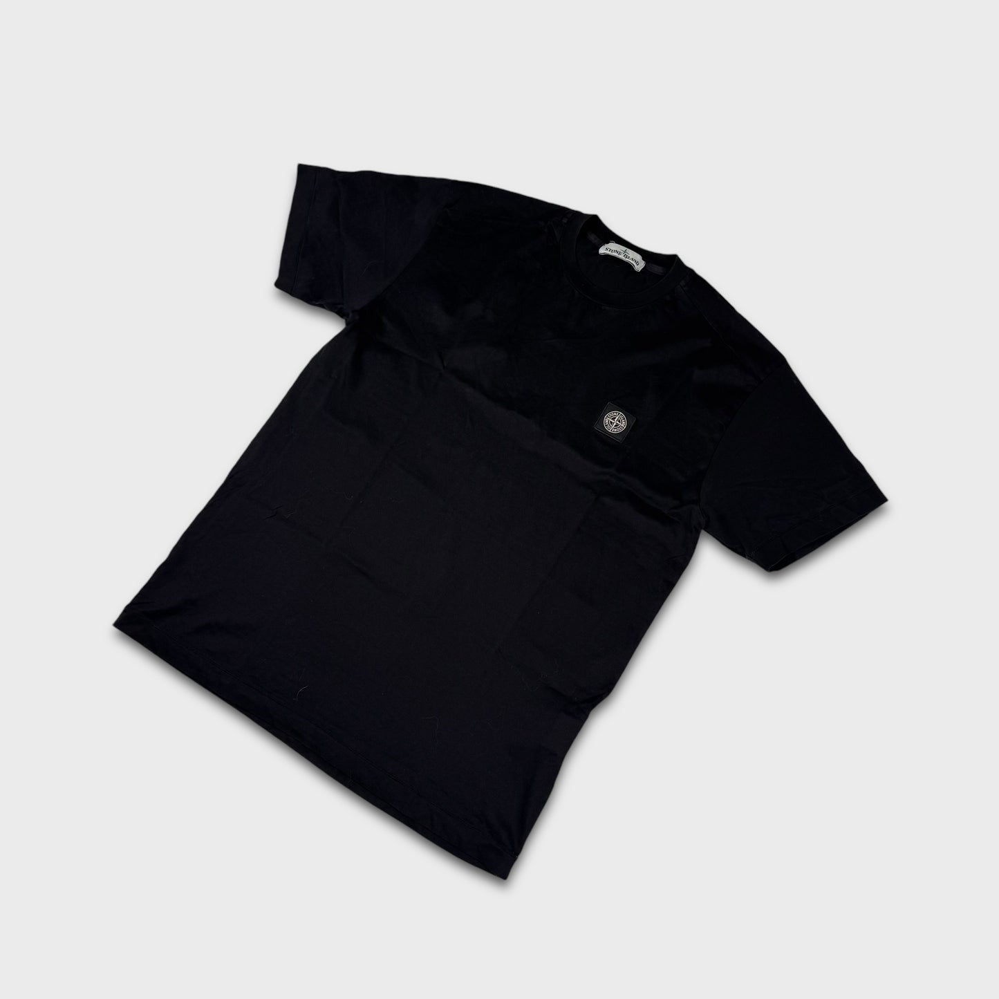 Stone Island Black Compass Logo T-Shirt L