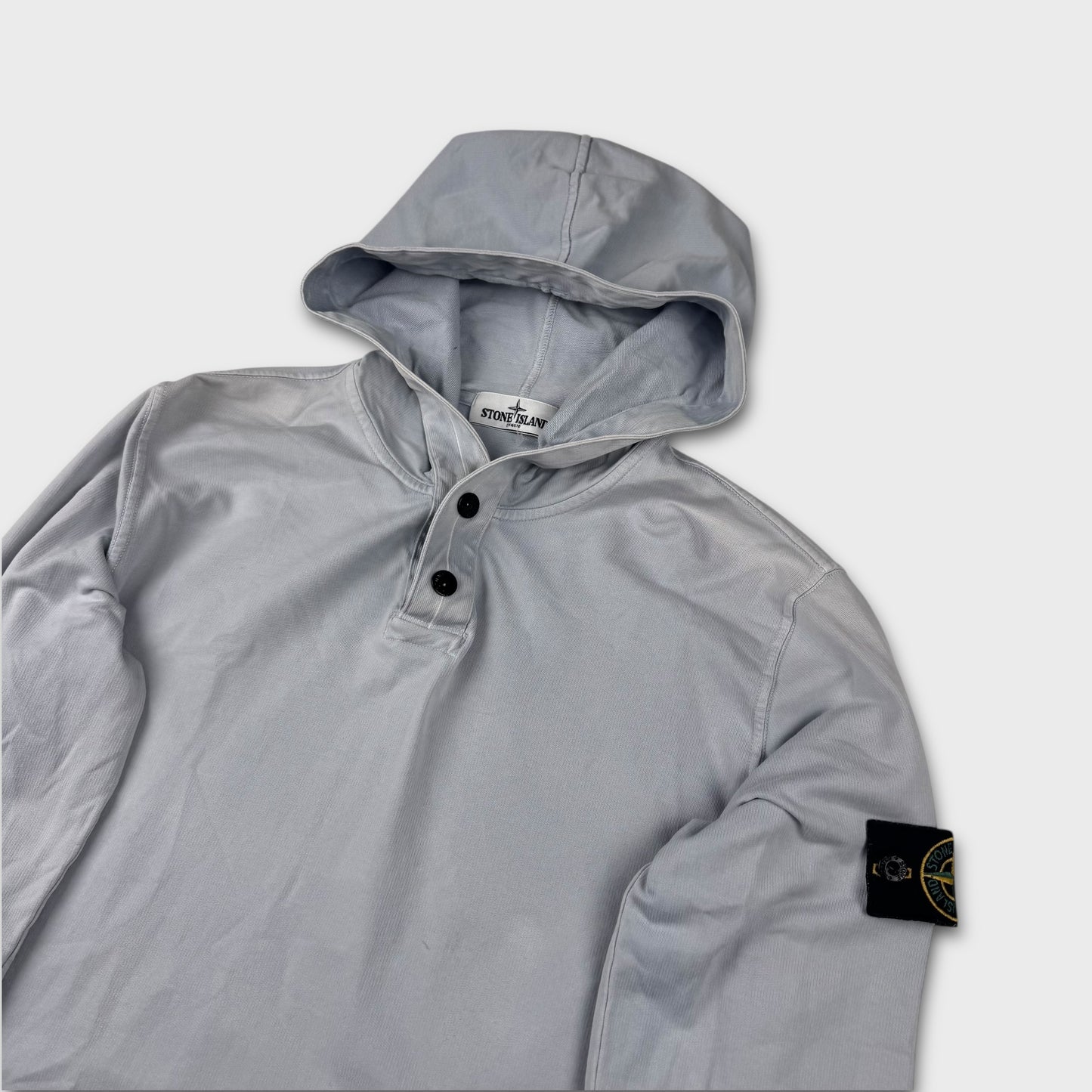 Stone Island Baby Blue Pullover Hoodie M