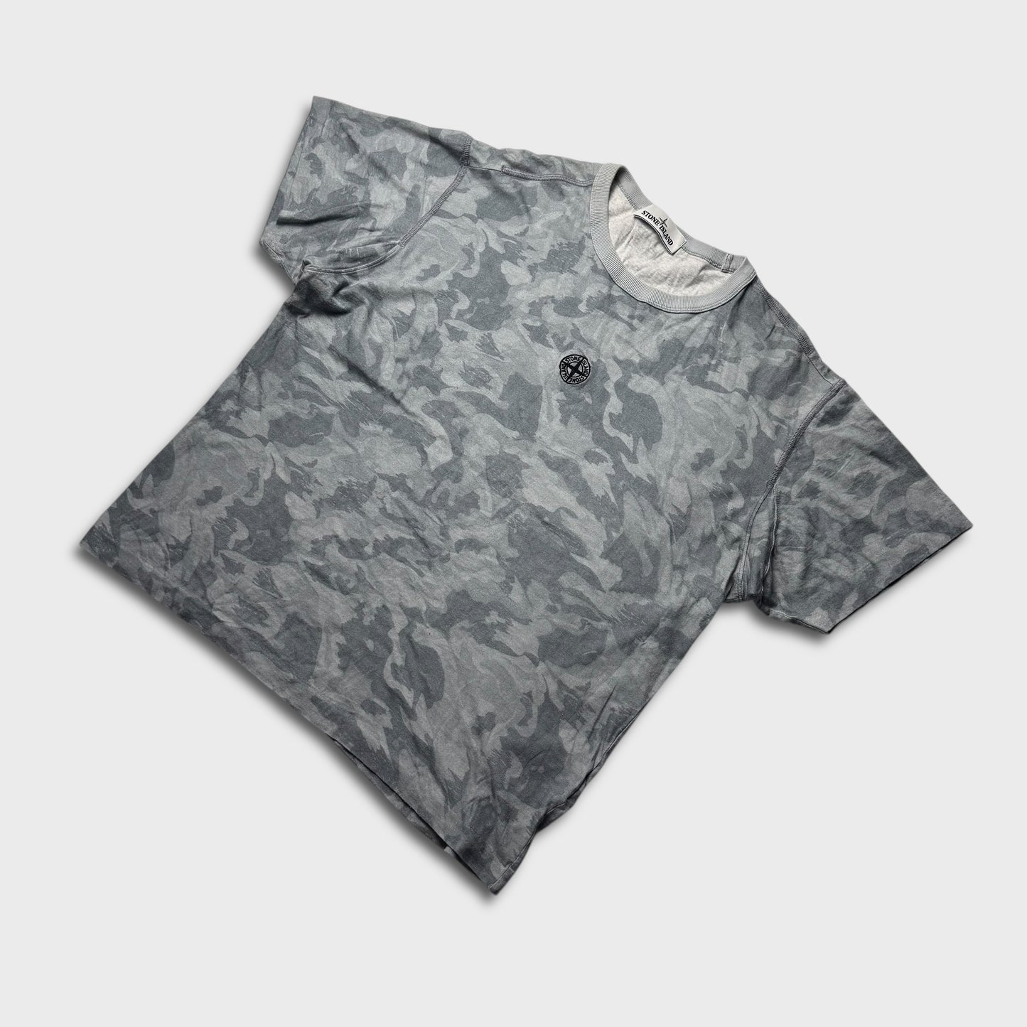 Stone Island Grey Camouflage T-Shirt L