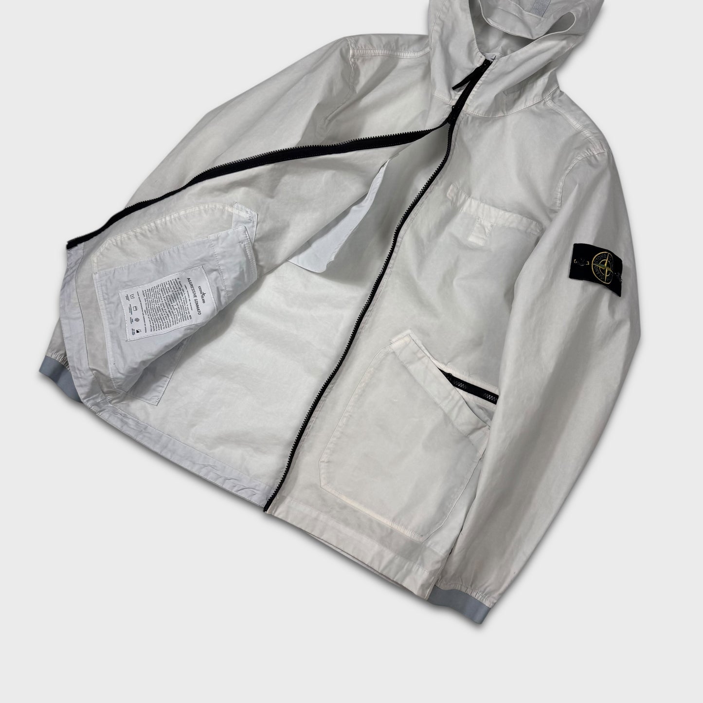 Stone Island Aggressive Gommato Hooded Jacket M