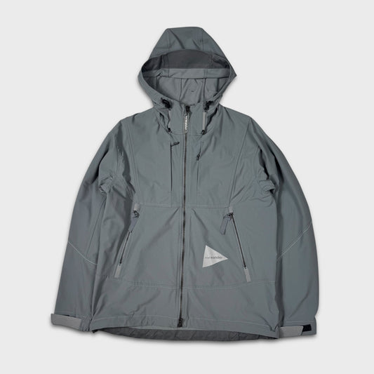 And Wander Grey Pertex Technical Jacket S & M