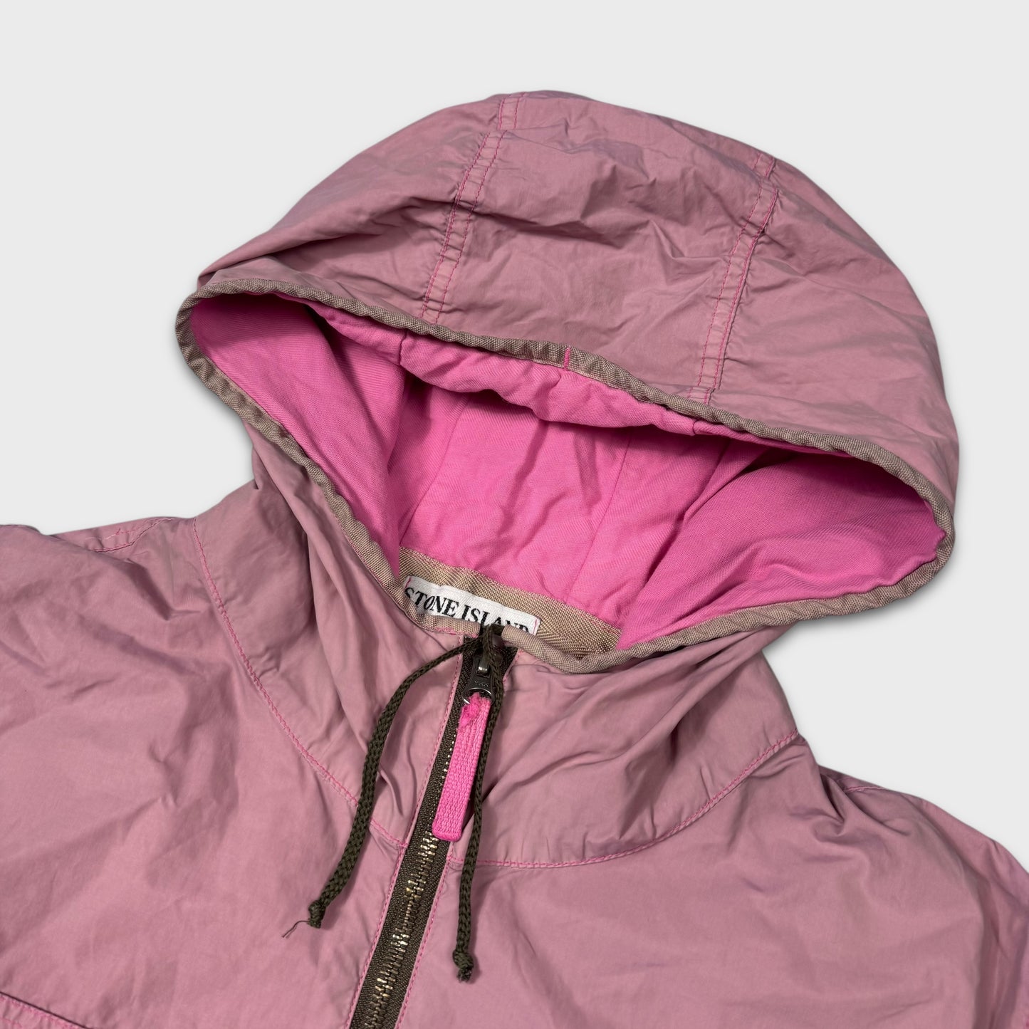 Stone Island Pink 2011 Tela Lined Hooded Jacket M