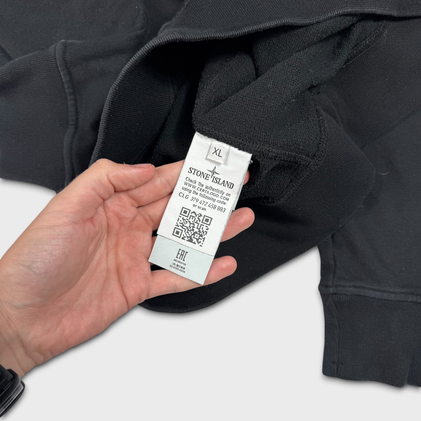Stone Island Black Crewneck Sweatshirt XL