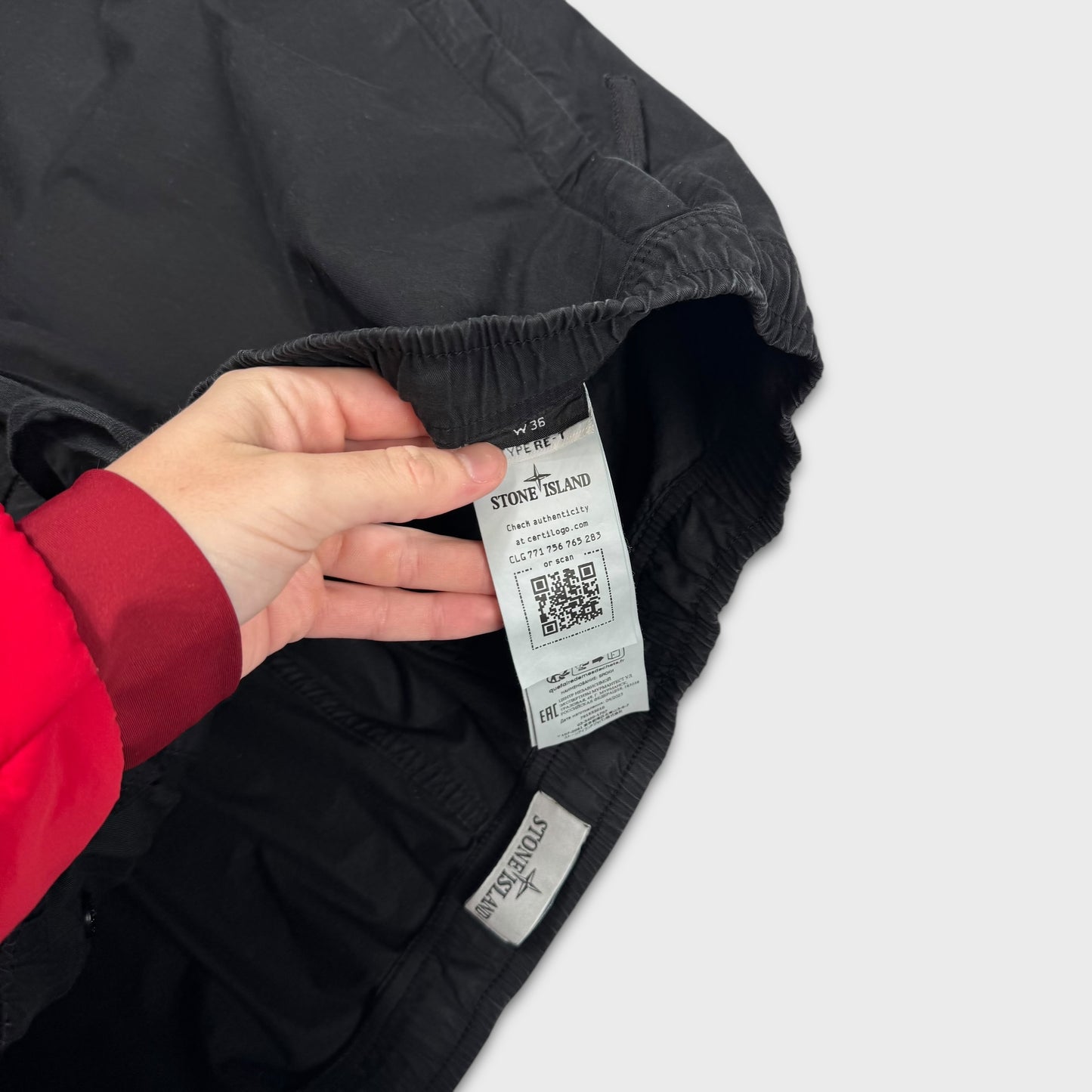 Stone Island Black Cargo Pants W36