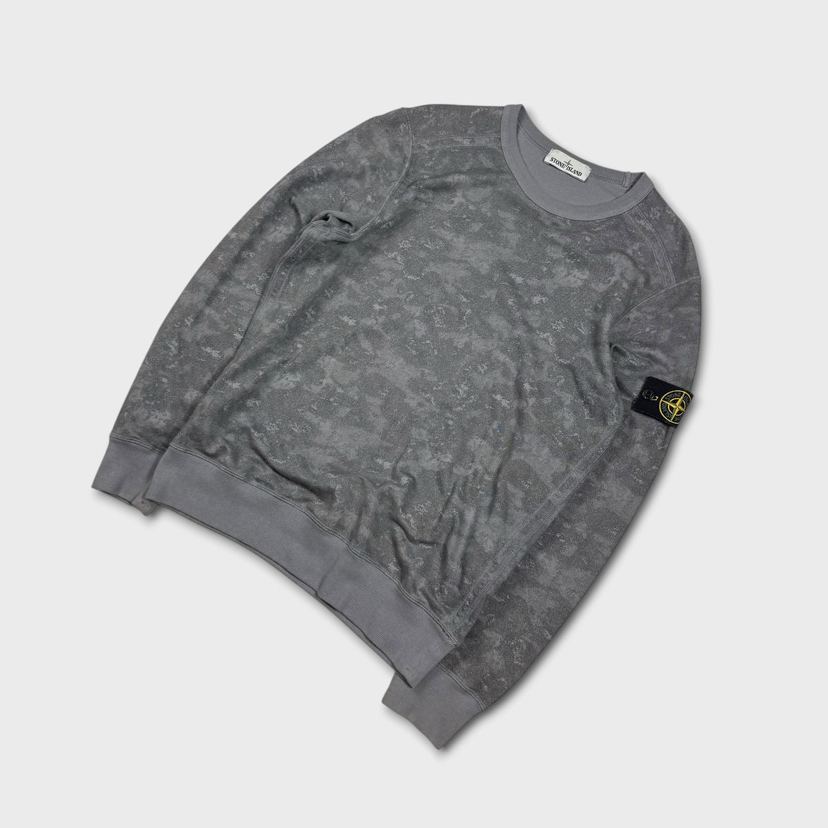 Stone Island Grey Camo Crewneck M