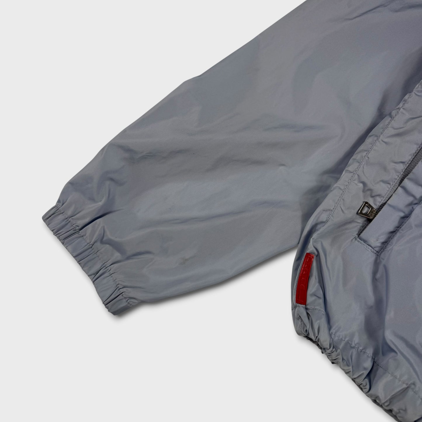 Prada Sport Baby Blue Nylon Windbreaker Jacket XL