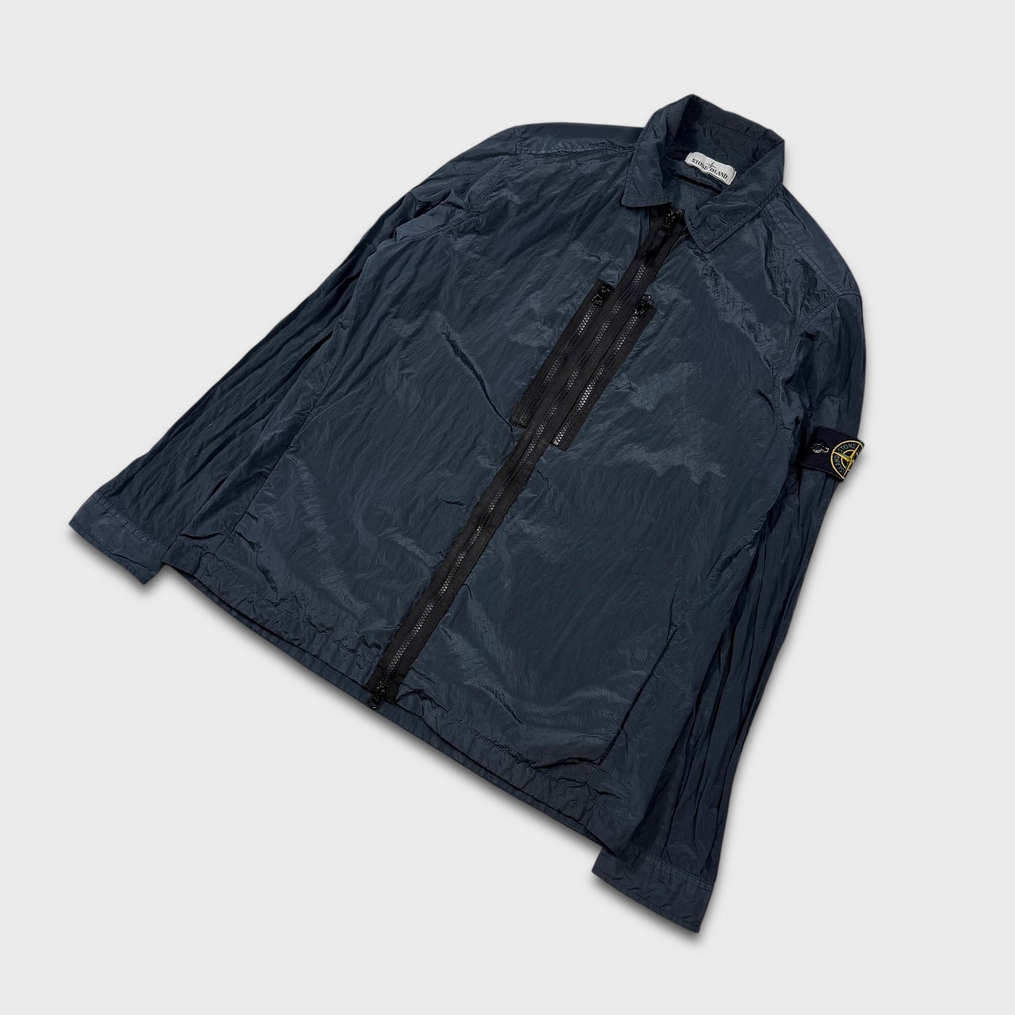 Stone Island Navy Nylon Metal Overshirt XL