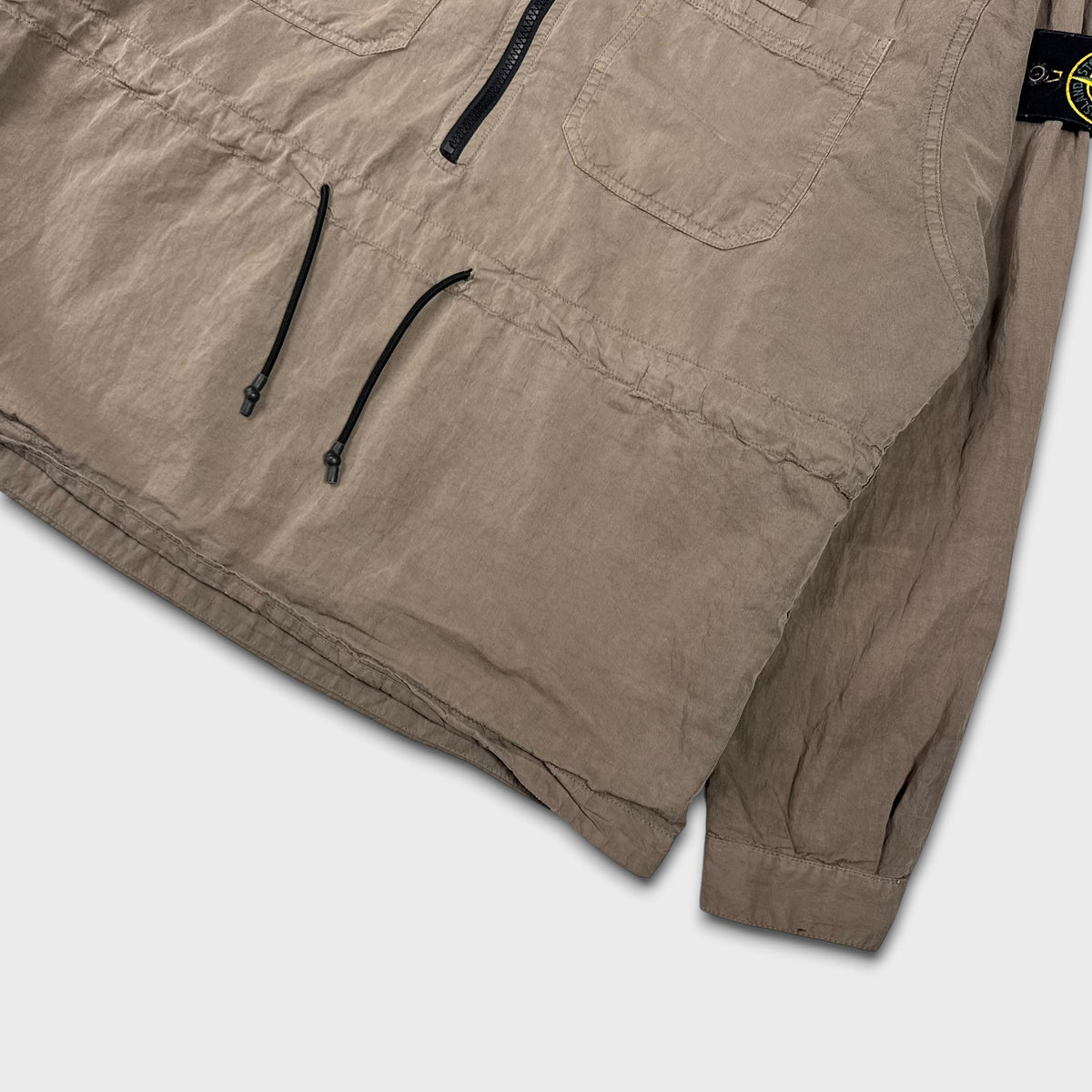 Stone Island Olive Green ‘LG’ Pullover Smock Jacket M