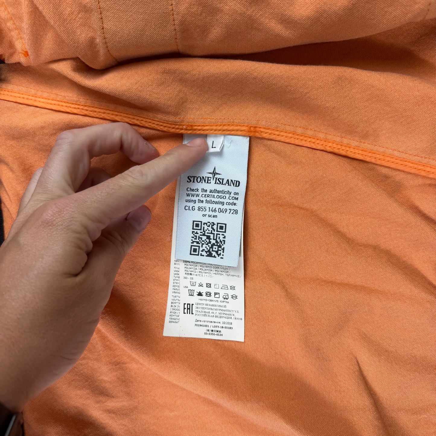 Stone Island Shadow Project Hollow Core Hooded Jacket L