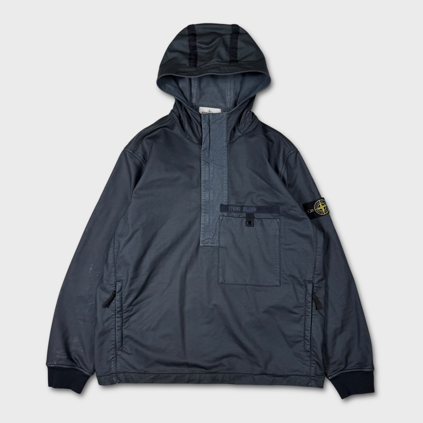 Stone Island Navy Felpa Diagonale Gommata Jacket XL