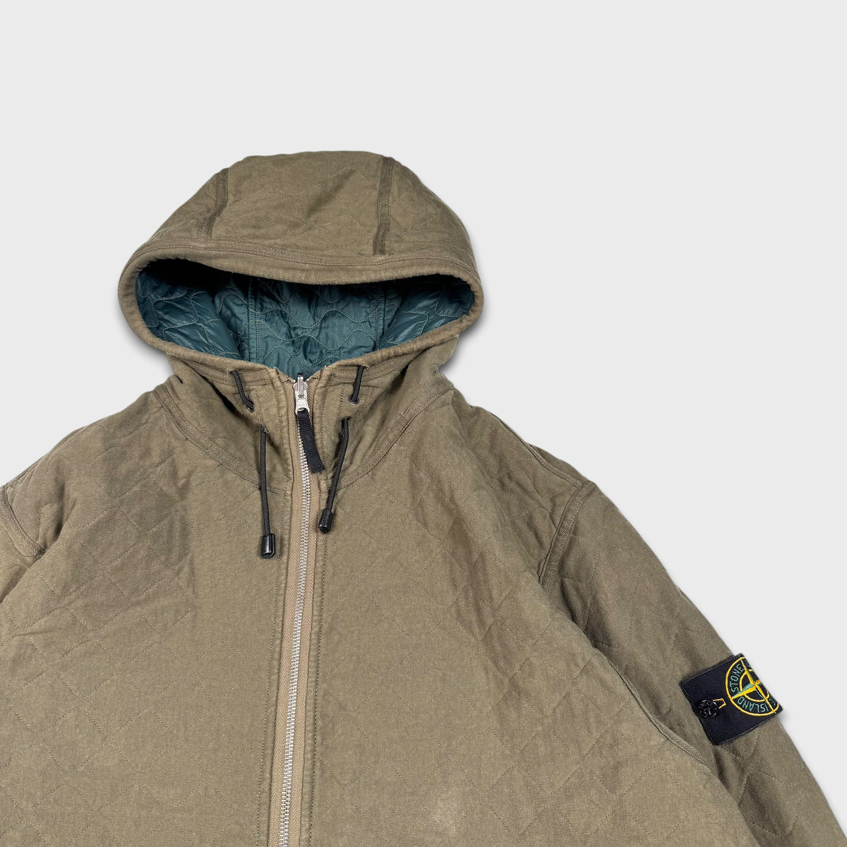 Stone Island 2010 Reversible Emerald Green Quilted Jacket XXL