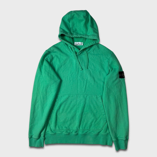 Stone Island Green Pullover Hoodie L