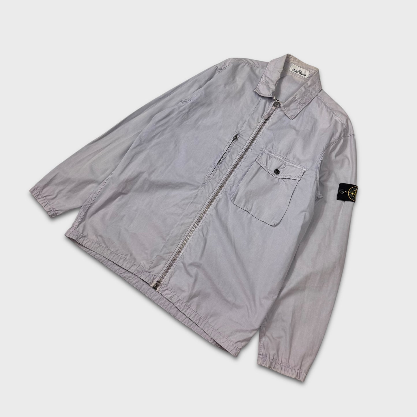 Stone Island Lavender Full Zip Overshirt XXL
