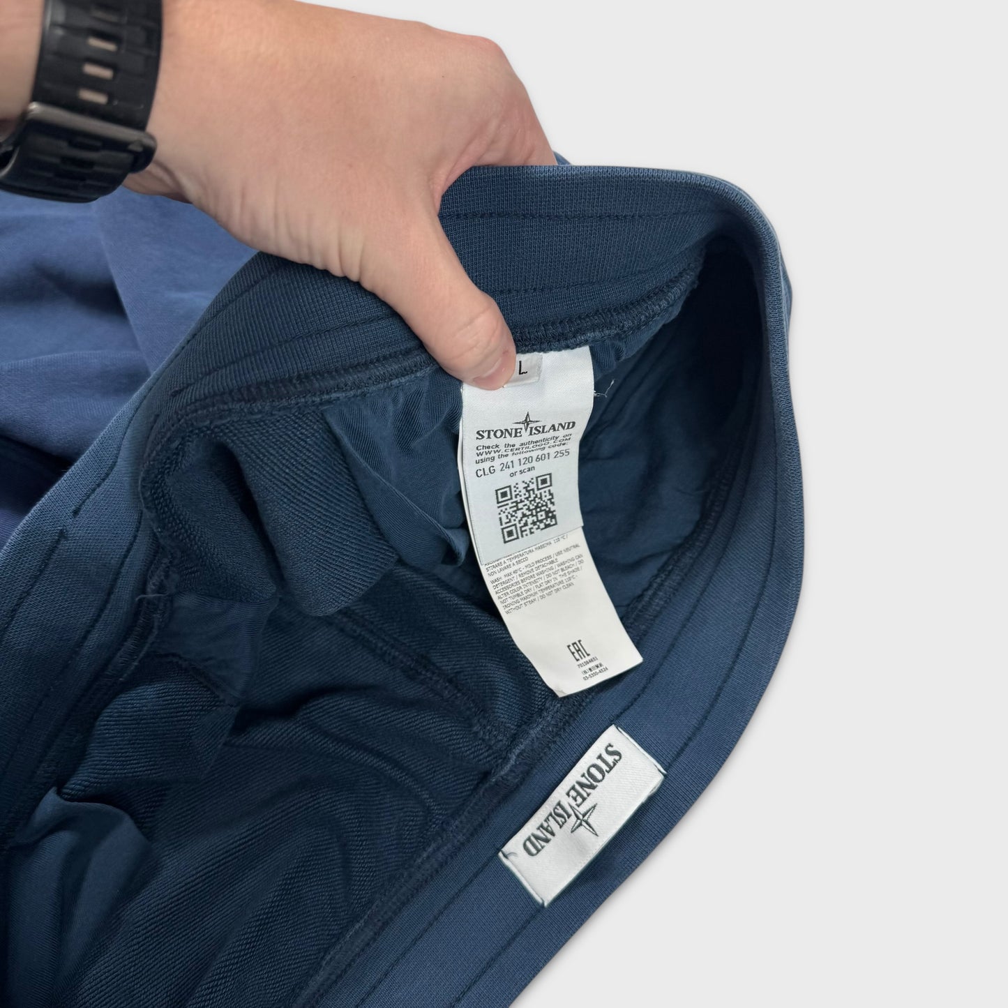 Stone Island Navy Cotton Shorts L