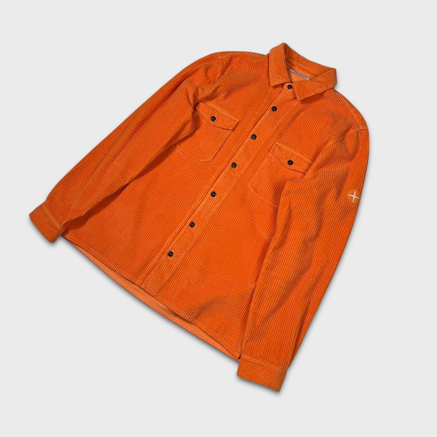 Stone Island Orange Corduroy Overshirt XL