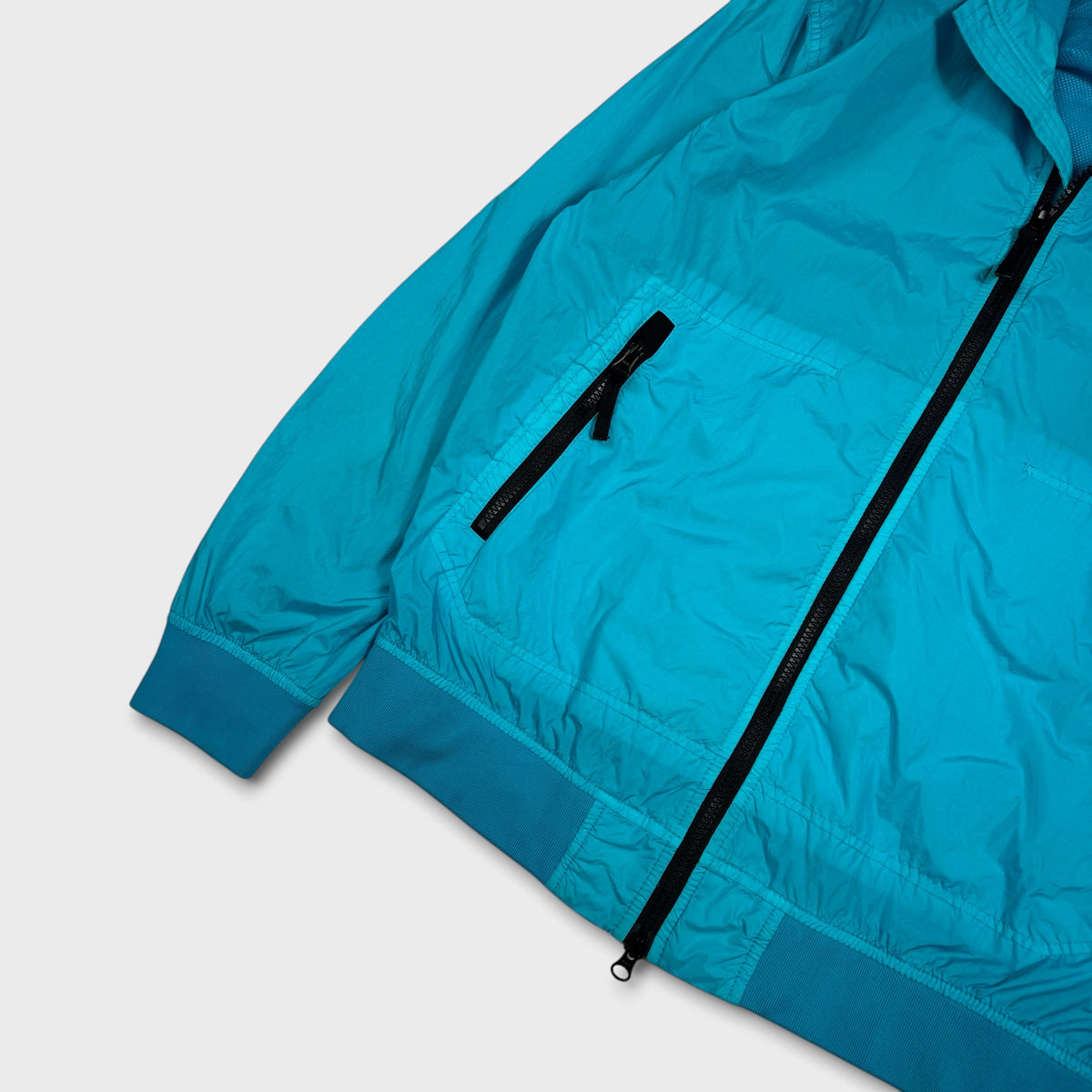 Stone Island Aqua Garment Dyed Crinkle Reps NY Jacket M