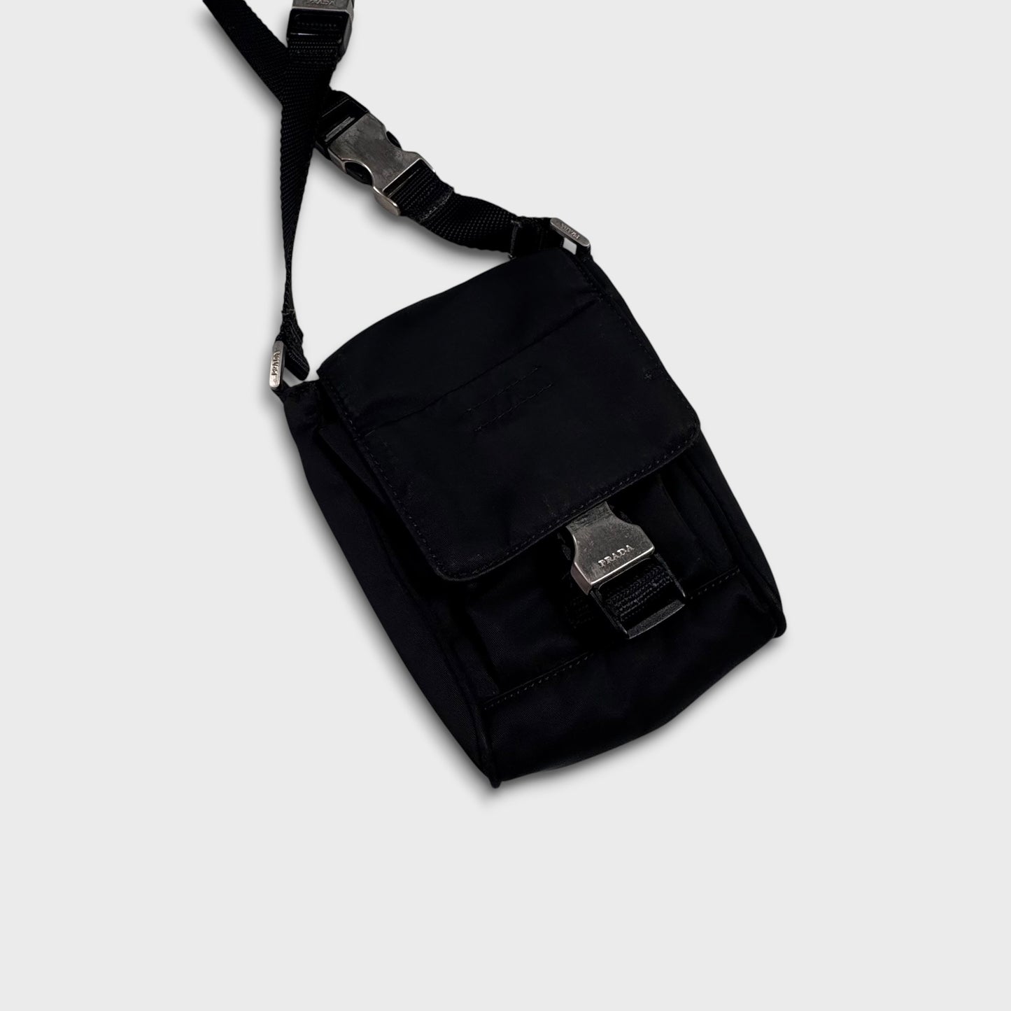 Prada Milano Mini Pouch Nylon Side Bag OS